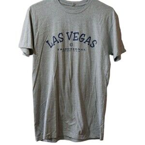Las Vegas Gray Tshirt Spell Out Logo Nevada USA Medium
